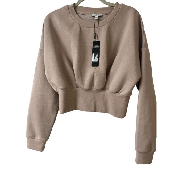 Fashion Nova sweatshirt taupe sz L NWT - Picture 1 of 4